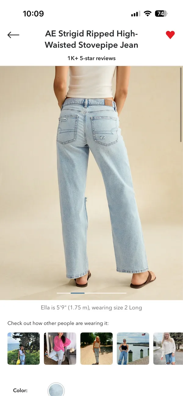 American Eagle Strigid Ripped Stovepipe Jeans - Image 5