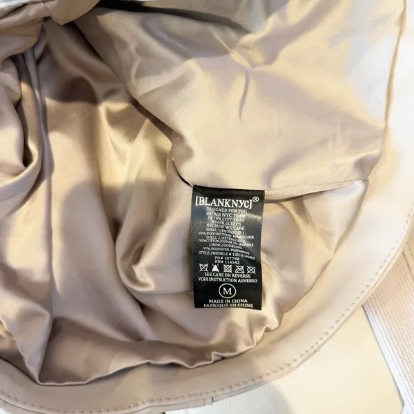 Blank NYC‎ Womens Faux Leather Moto Jacket Medium Modern Minimalist Sleek Staple - Image 7