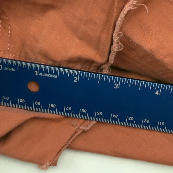 Vuori Vintage Ripstop Shorts with Raw Hemline in Cinnamon - Image 9