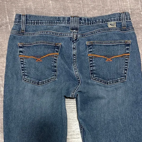 Cruel Girl Medium Wash Bootcut Western Jean Womens 11 (32.5X32) Low Rise Stretch - Image 5