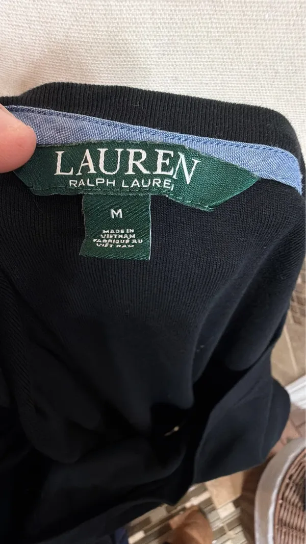Ralph Lauren Black Short-Sleeve Scoop Neck Top - Image 4