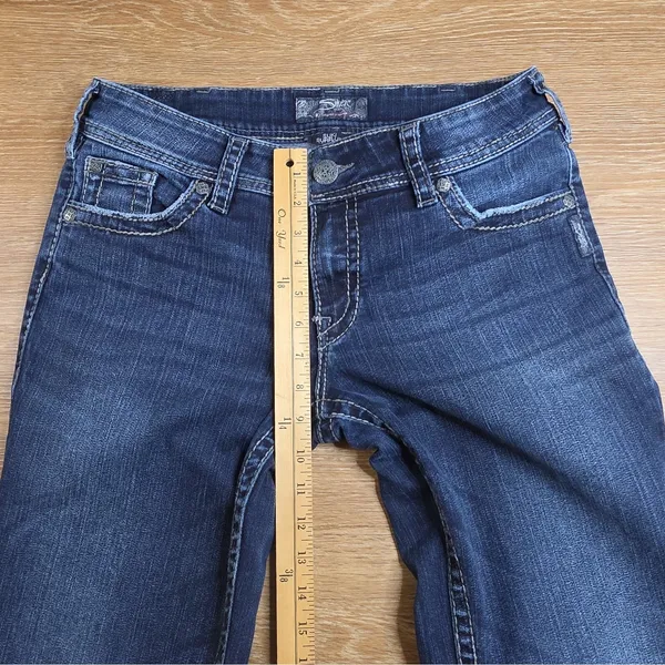 Silver Jeans Suki Surplus Womens 31x34 Bootcut Jeans Dark Wash Y2K Western - Image 5