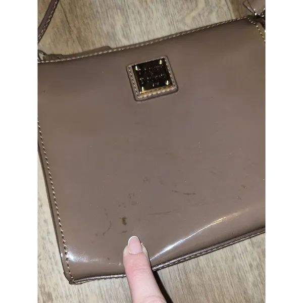 Dooney & Bourke Taupe Patent Crossbody Bag - Image 3