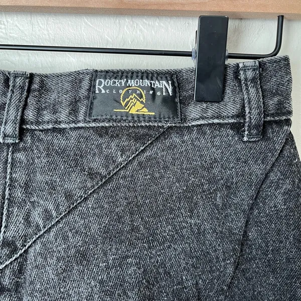 Rockies Vintage Southwestern Bareback Denim Straight Leg Washed Black Jeans - Image 3
