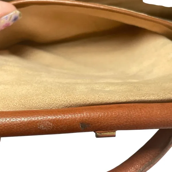 Vintage Cabra Nappa Brown Leather Handbag‎ Mini Purse Clip Closure Argentina - Image 6