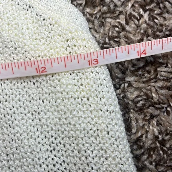 Rubbish EUC Cream Lightweight Knit Racerback Crochet Hem Tank Sz XS‎ - Image 8