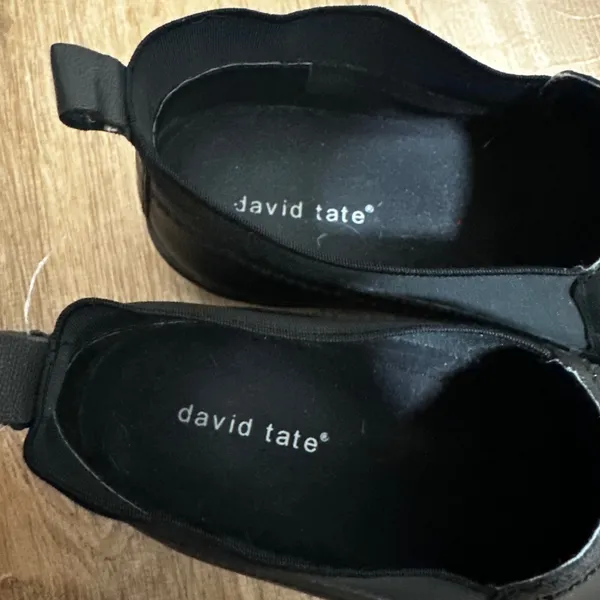 David Tate | Women's Black Leather Slip On Short Classic Ankle‎ Boots, Size 7W - Image 6