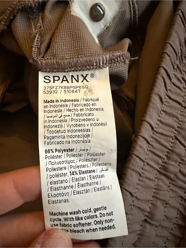 NWT SPANX on the move jogger smoke brown taupe size large activewear travel - Image 5