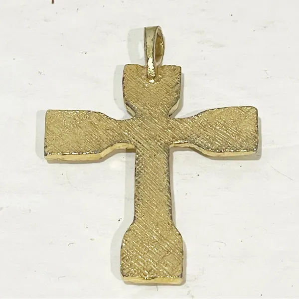 Gold Tone Jesus Crucifix‎ Cross Charm Necklace Jewelry - Image 4