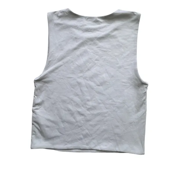 Babaton Aritzia Contour Muscle Tank White‎ Womens S Sleeveless Cropped Crew Neck - Image 2