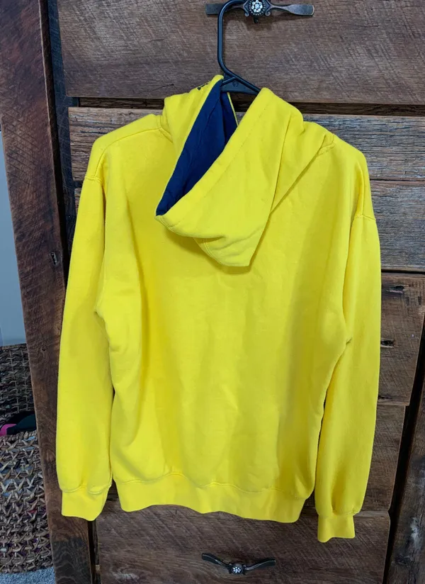 michigan hoodie Yellow Size M - Image 3