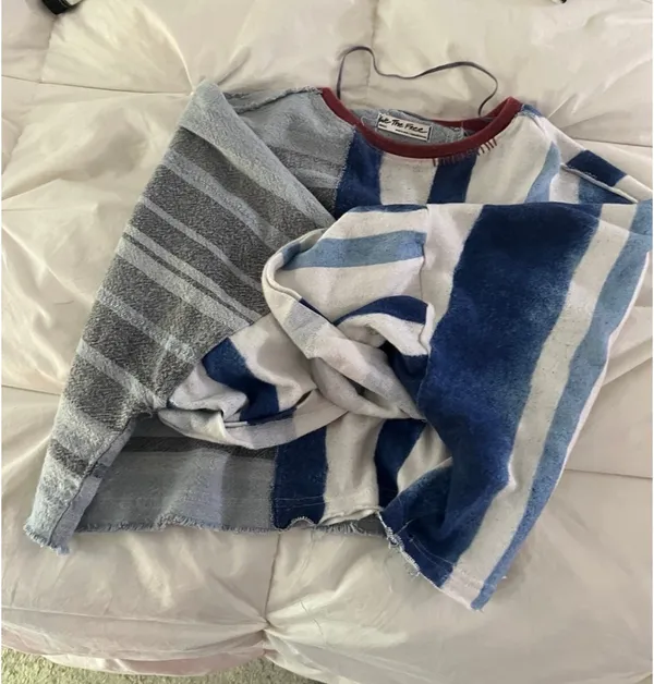 rare free people crop terry cloth shirt - Image 3
