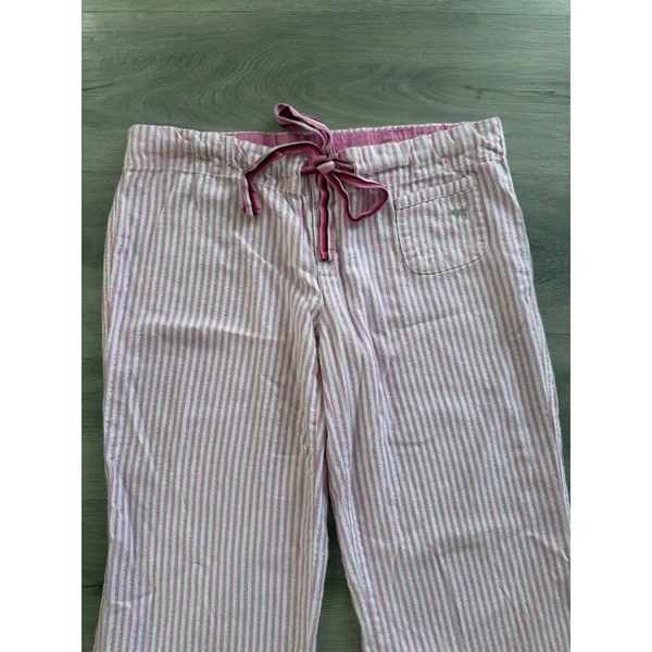 VTG Y2K Victorias Secret Pink Pajama Pants Dog Logo Striped Backside Logo XS - Image 4