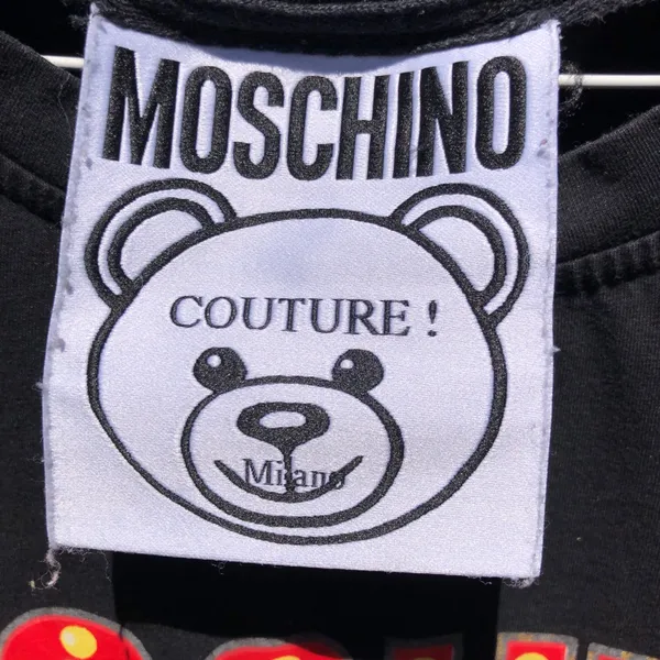 Moschino Couture Black Ring Leader teddy bear t-shirt Small - Image 5