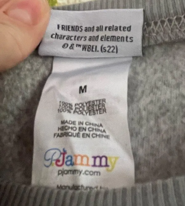 Friends fuzzy gray pajama top Size M - Image 6