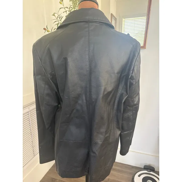 Colebrook Classics Black Genuine Nappa Leather Zip Up Jacket Womens Large L - Image 3