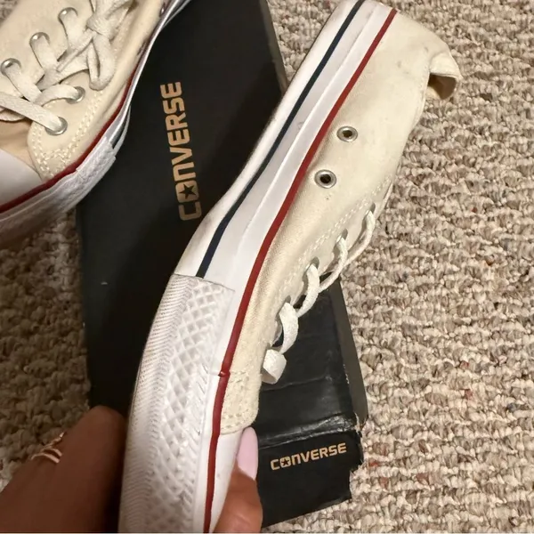 Converse Chuck Taylor All Star Off White Natural Beige Canvas- Size 9.5 Women’s - Image 3