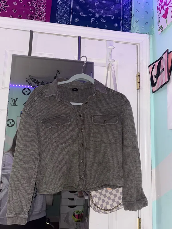 Art Of Class Ribbed Sweater Gray Size M - Image 2