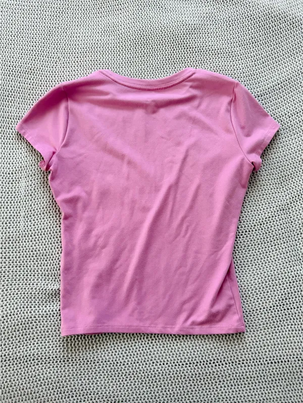 Hollister Pink Baby Tee - Image 2