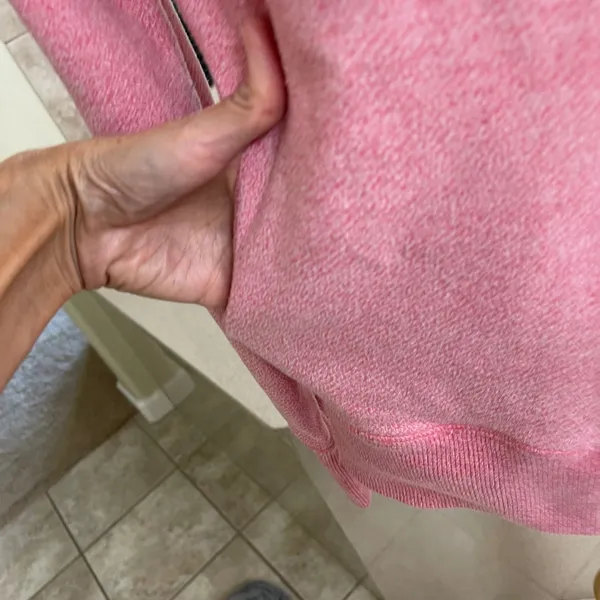 Patagonia pink Heathered Full Zip Hoodie Jacket Thumbholes Women size S Workout - Image 3