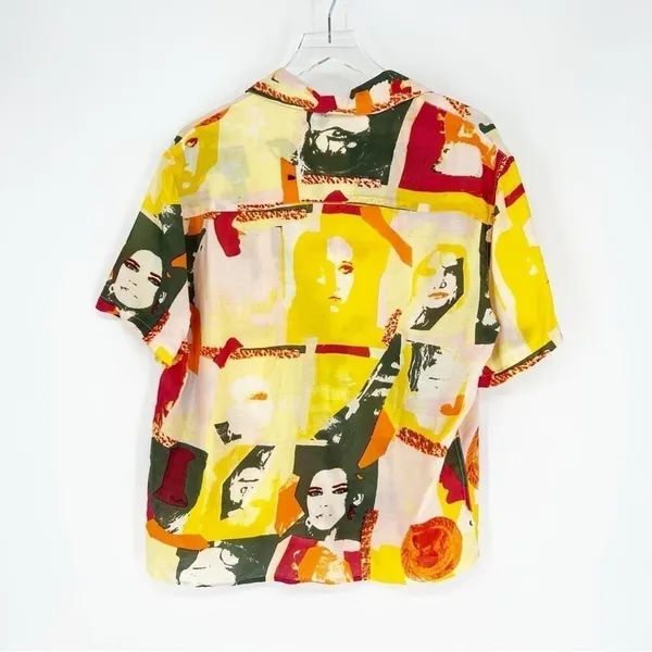 Urban Outfitters Printed Camp Button Down‎ Top Women's Size XS Retro Vacation - Image 3
