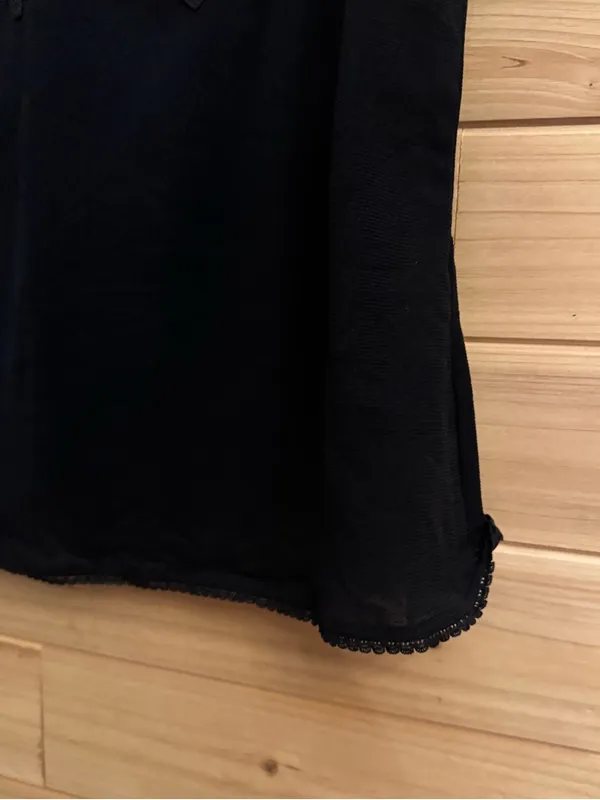 Y2K Style Spaghetti Strap Large Black Lace Cropped Babydoll Tank Top - Image 5