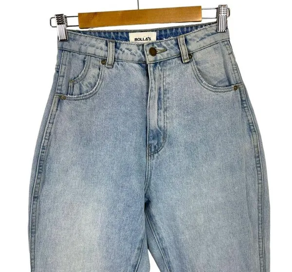 ROLLA’S Elle Super High-Rise Relaxed Jeans in G’Day Mate Wash Size 24 - Image 3