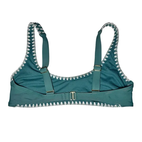 Xhilaration Crochet Contrast Trim Bikini Top Medium Y2K Coastal Beach Boho Indie Cottagecore - Image 3