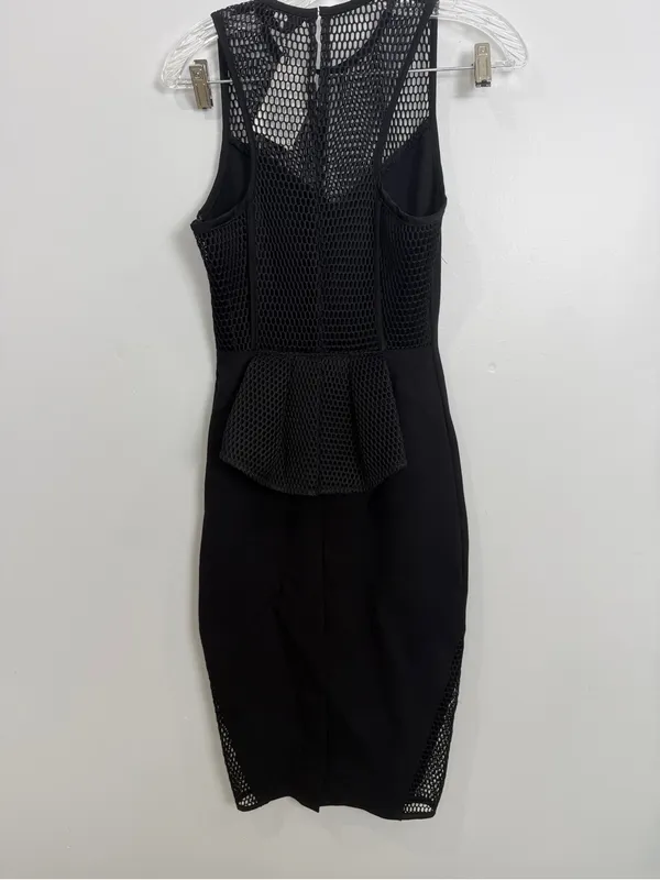 Elliatt Black Mesh-Inset Bodycon Dress - Image 4