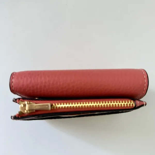 Coach Card Holder Wallet In Signature Canvas with Floral Print - Image 5