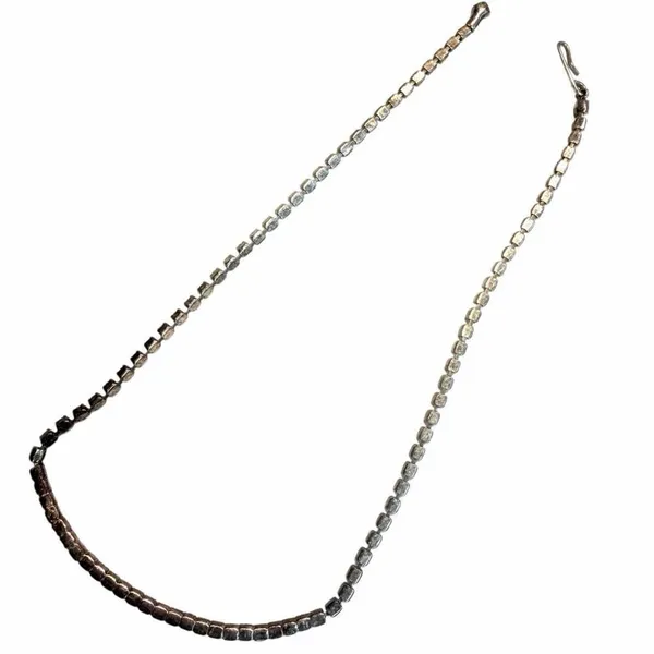 Vintage Rhinestone Tennis bar Necklace - Image 4