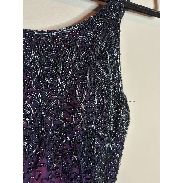 Y2K Sean Collection silk beaded formal dress - Image 8