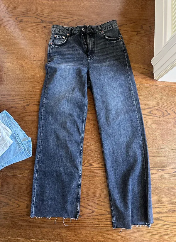 ZARA High-Rise Jeans Wide-Leg Denim - Image 3
