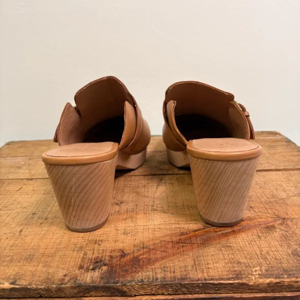 Madewell The Monique Buckle Clog Burnished Caramel Sz 9 - Image 4
