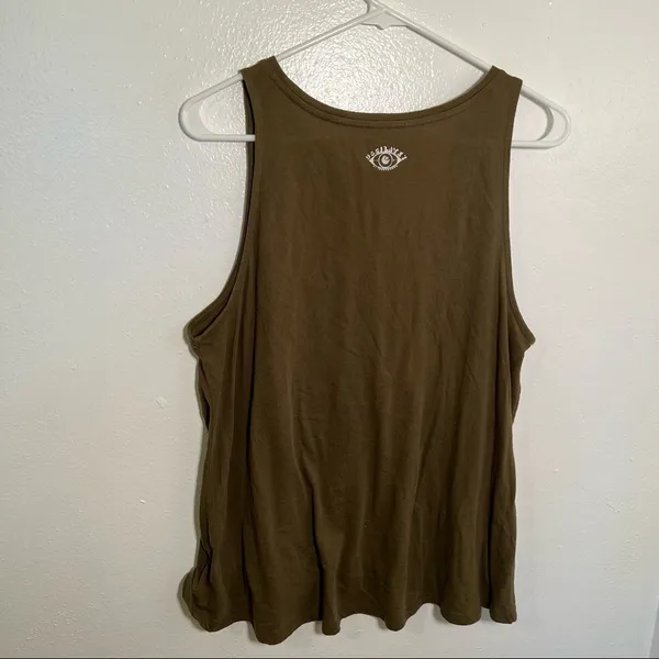 Oscilatey Old Navy Women's Size Large Tank Top Stay At‎ Home Posher Dark Green - Image 8