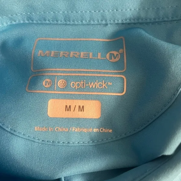 Merrell‎ Hiking Shirt Blue Medium - Image 6
