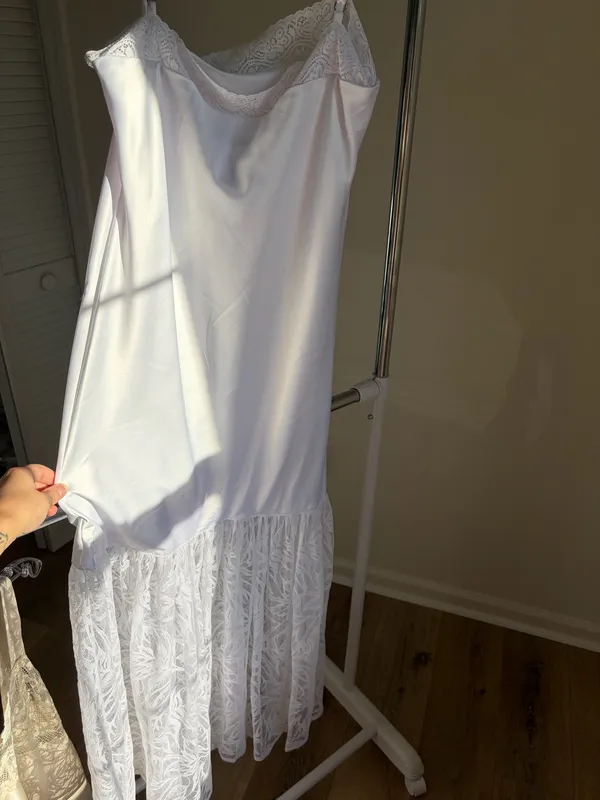 HYPEACH White Silk Slip Dress - Image 4
