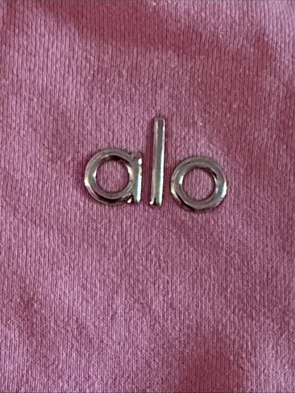 Alo Yoga Accolade Crewneck Cropped French Terry Sweatshirt Pink XS - Image 3
