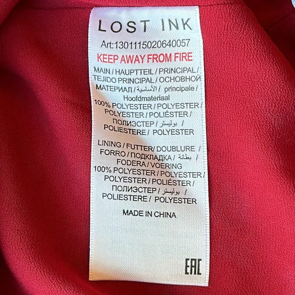 NWOT Lost Ink Puffed Long Sleeve Mock Wrap Blouse with Belt size XS - Image 11