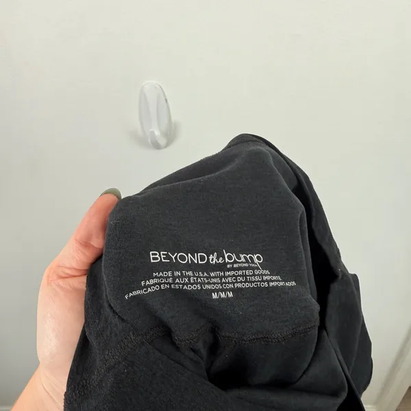 Beyond Yoga Beyond Bump Spacedye Matermity Midi Joggers Darkest Night Black Med - Image 7