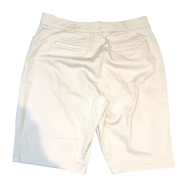 Kim Rogers Womens Size 14 Beige Bermuda Shorts Cotton Stretch Chino Stone - Image 2
