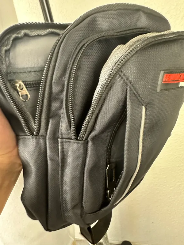 Cross Body Bag Unisex Black Nylon Backpack Adjustable Sports Primicia Pro - Image 7