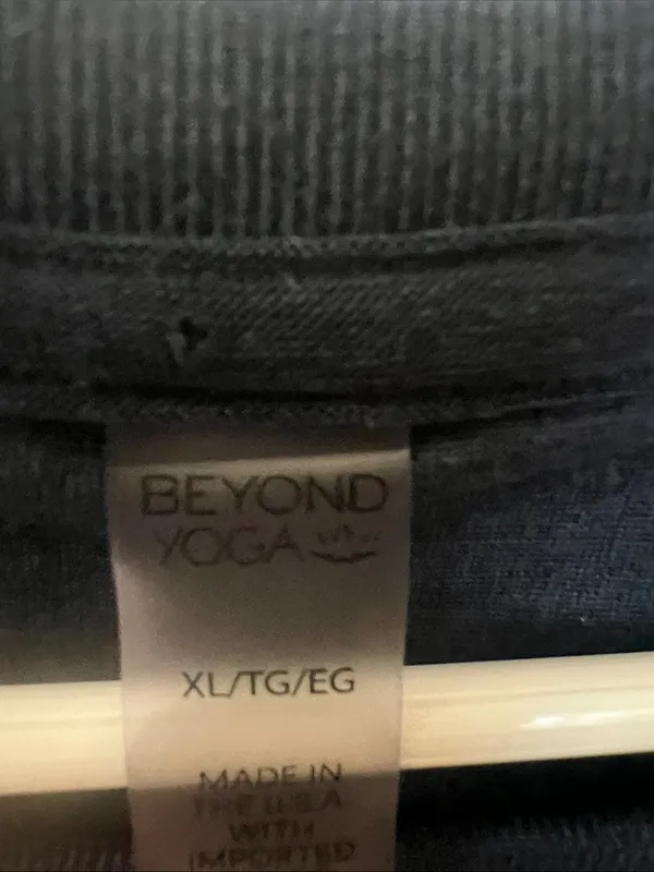 Beyond Yoga Navy Long Sleeve Scoop Neck Top - Image 3