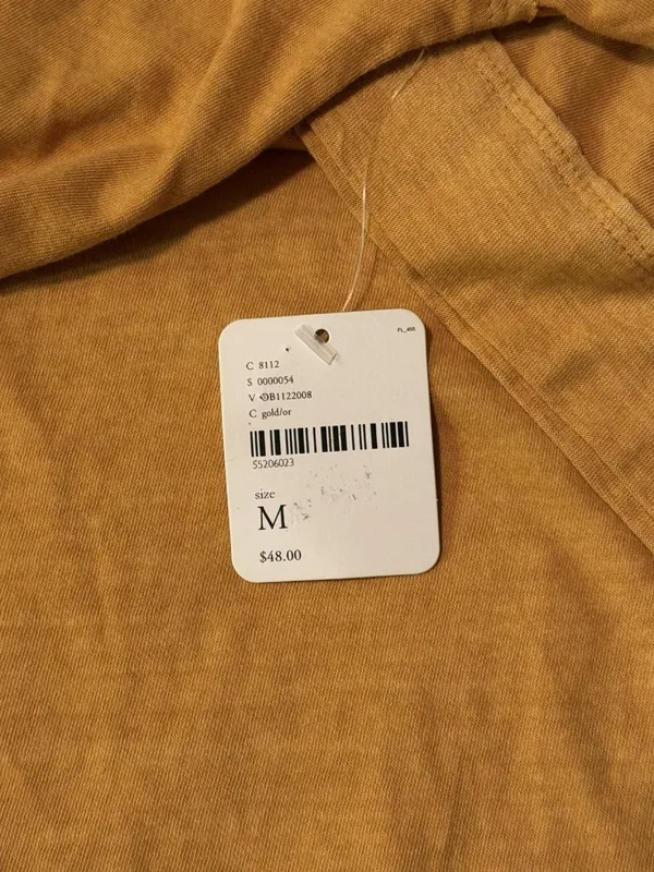 We The Free Supernova Cowl Neck Bell Sleeve Blouse Tan Women’s Size M Boho - Image 3
