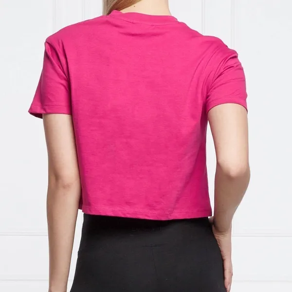 Guess Women's Active Short Sleeve Oversized Logo Cropped T-Shirt Pink Small NWT - Image 11