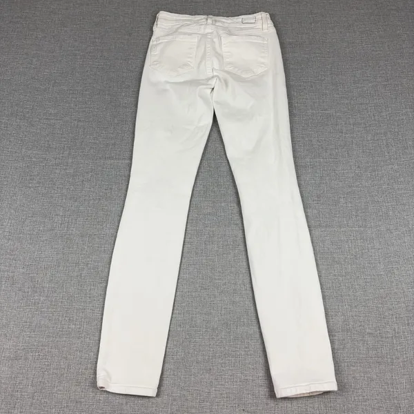 Paige Verdugo Ultra Skinny Jeans Womens 25 White Distressed Stretch Denim - Image 10