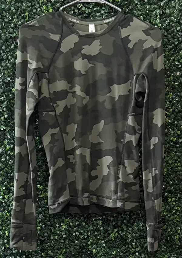 Lululemon Its Rulu Run Long Sleeve Shirt in Heritage 365 Camo Medium Olive Multi - Image 6