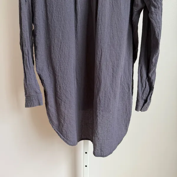 Free people shirt‎ women's size XS love, her madly, gauze, oversized shirt, blue - Image 9