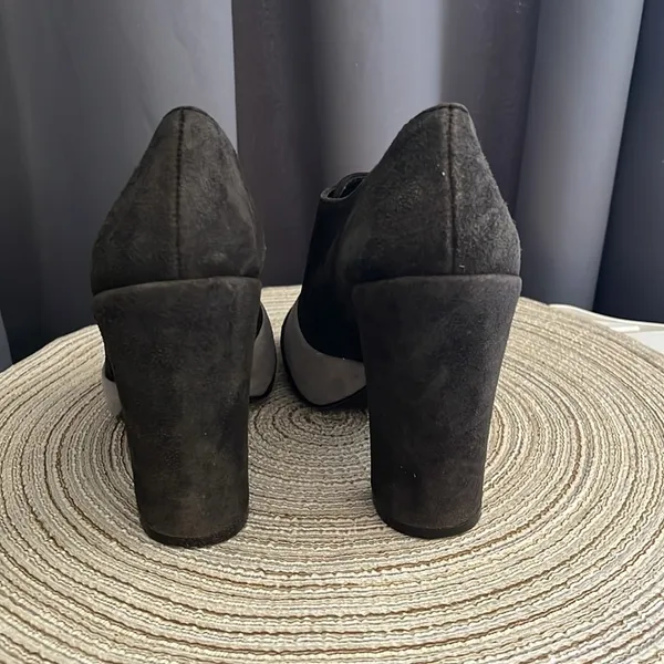Tory Burch‎ Suede leather colorblock pattern pumps heels sz 6 - Image 3