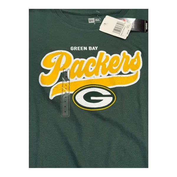 New Era Green Bay Packers Women’s Size Medium Graphic T-Shirt NWT - Image 2